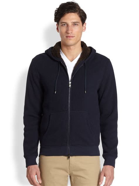 michael kors sherpa hoodie mens